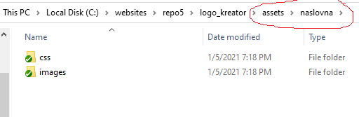 Logo Kreator -sadržaj assets(static) foldera