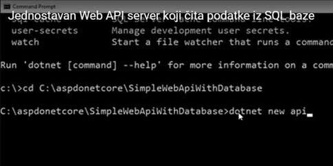 dotnet WEB API- Kreiranje nove aplikacije u CommandPrompt-u