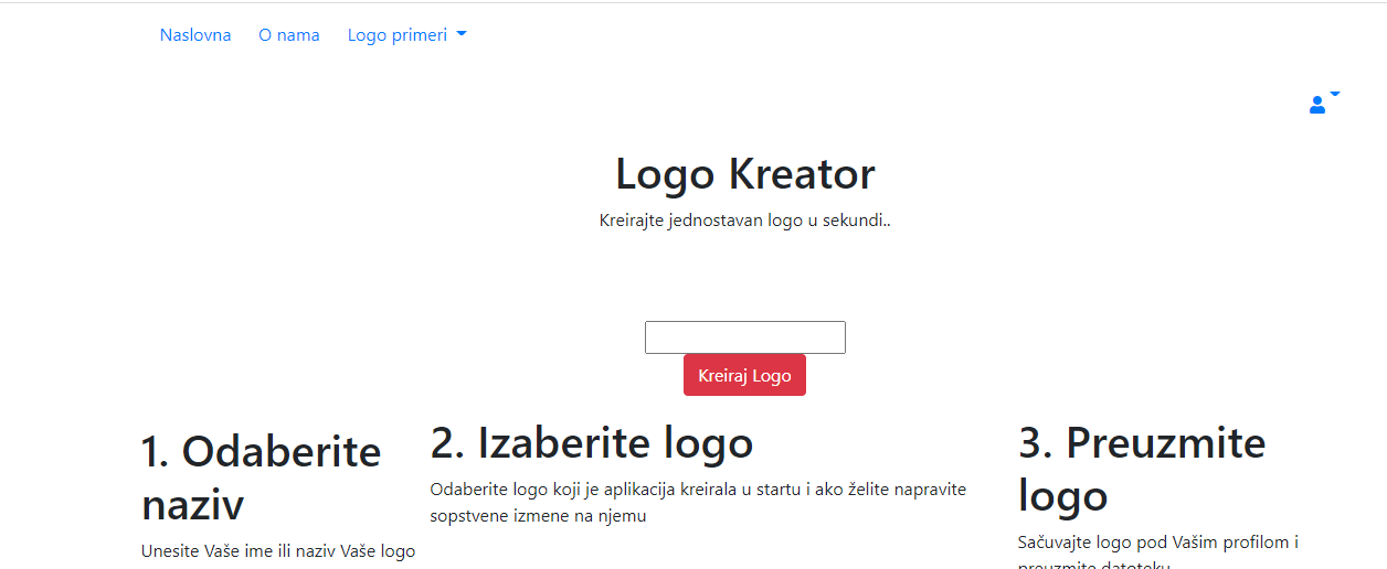 Django-Logo kreator-naslovna strana bez stila