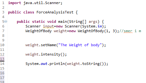Figure 18: Call toString () method, in test class, via object 