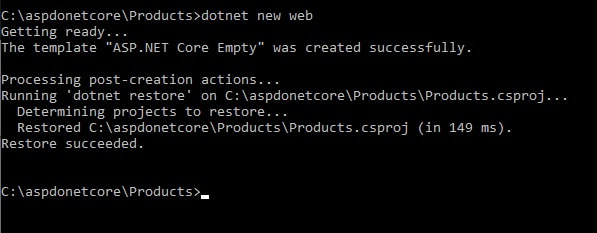 Aspdotnet core-Kreiranje nove web aplikacije