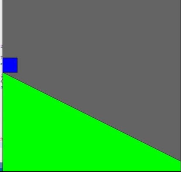 Animation of a body sliding down a inclined plane in processing, translation of the coordinate origin